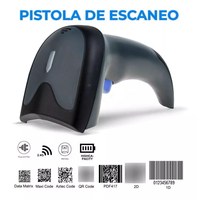 EGTMA Lector De Códigos De Barra Inalámbrico Multifuncional