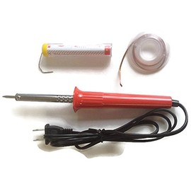 40W Professional Soldering Iron Kit (Soldering Iron 40W + 7' (7 Feet) Soldering Wire 60/40 rosin core + 5' (5 Feet) Solder wick, 0.1" thickness)