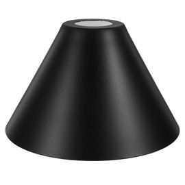 Baluue Industrial Light Shade, Cone Ceiling Bulb Guard, Black DIY Light Shade Decorative Replacement Lamp Shade for Pendant Light Table Lamp Wall lamp Wall Sconce