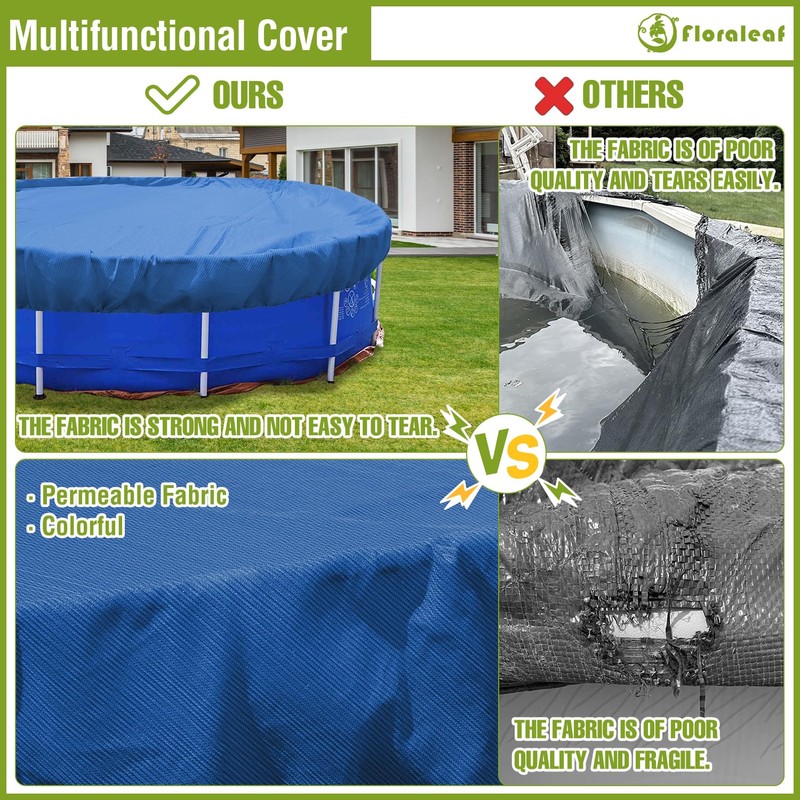 FLORALEAF 16 FT Round Pool Cover for 12 FT Pool