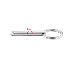 2 Pcs Quick Release Pin, Diameter 5/16"(8mm), Total Length 2.17"(55mm), Effective Length 1.54"(39mm), Full 316 Stainless Steel, Bimini Top Pin, Marine Hardware