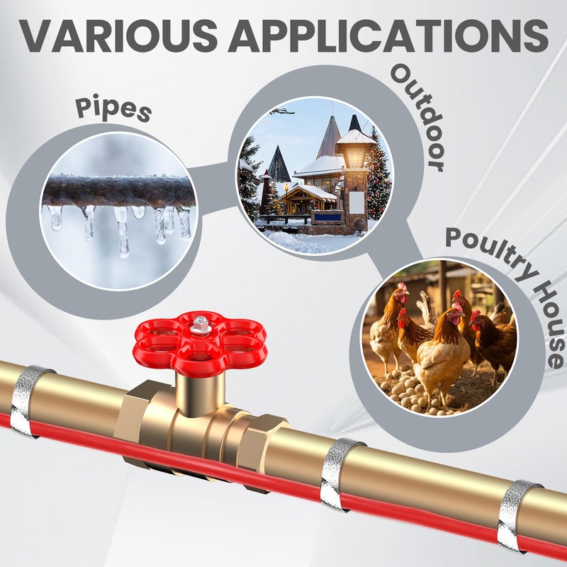 YeloDeer Heat Trace for Pipe Freeze Protection, Water Pipe Heat