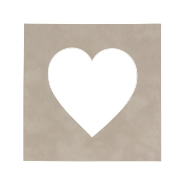 4x5 Mat For 7x7 Frame - Precut Light Grey Suede
