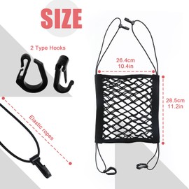 Motorcycle Cargo Nets, 10x11inch Double Layer Helmet Net for Motorcycle High Elastic Motorcycle Bungee Cargo Net for Luggage Helmet Storage