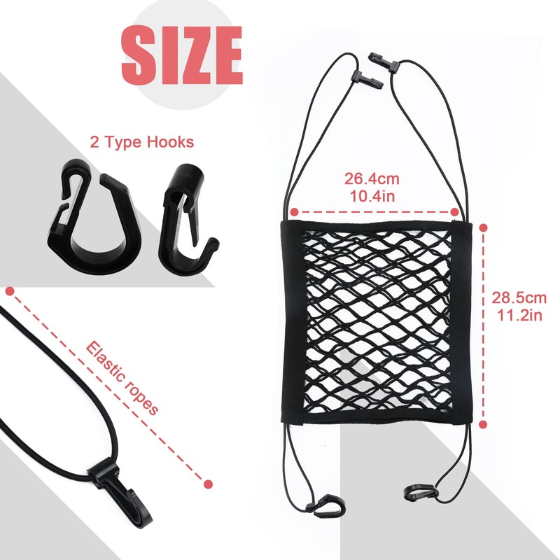 Motorcycle Cargo Nets, 10x11inch Double Layer Helmet Net for Motorcycle