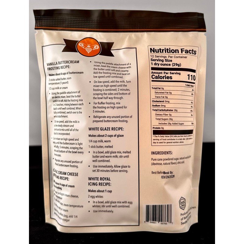 Belle Epicurean Classic Vanilla Frosting Mix