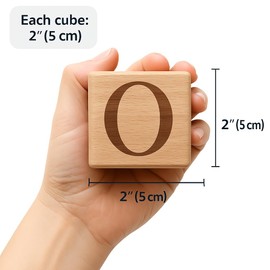 ZOUYEE “OH BOY” Wooden Letter Blocks — Small 2″ Cubes (5 cm, Set of 5) — Table Décor & Photo Props for Baby Shower/Gender Reveal — Not a Large Sign