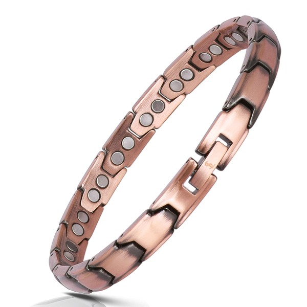 Smarter LifeStyle Extra Strength Copper Magnetic Bracelet for Women - Adjustable Bracelet Length with Sizing Tool for Perfect Fit, Magnetic Bracelets for Women, Womens Copper Bracelet