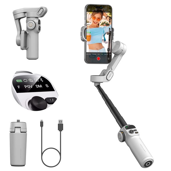 AOCHUAN AOCHUAN Smart X2 Gimbal Stabilizer for iPhone, Built-in 20cm
