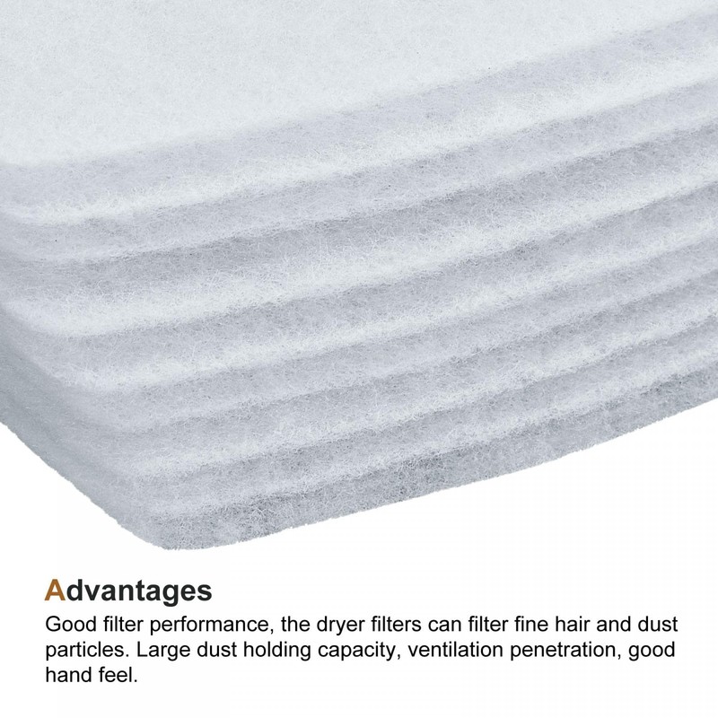 sourcing map Universal Cloth Dryer Air Intake Filter, Cotton 160x62mm