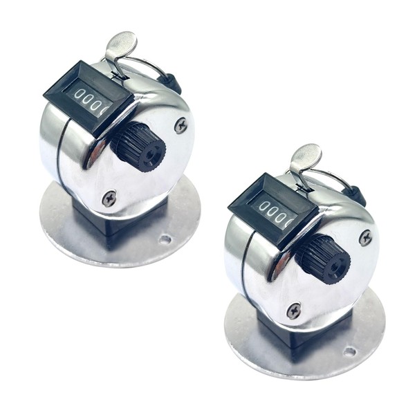 Flylin 2Pcs Handheld Tally Counter, 4-Digit Number Count Clicker Counter