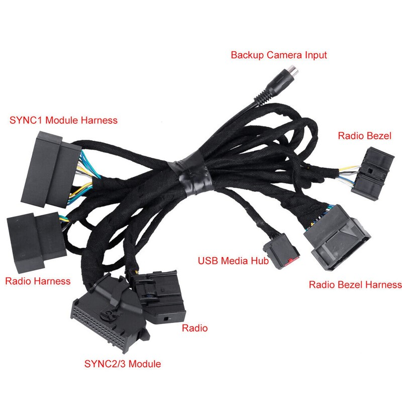 Leftwei 4in to 8in PNP Conversion Harness, Black HC3Z 19A387