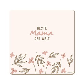 Graphic Workshop Funny Cork Coaster | Beste Mama der Welt, Colourful