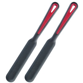 Westmark Gallant Plus 296622E5 Set of 2 Crêpe Spatulas, Heat Resistant up to 270 °C, PPA, Length: 33 cm, Black/Red