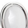 Happy Homewares Contemporary Oval Silver Plated Metal 5" x 7"
