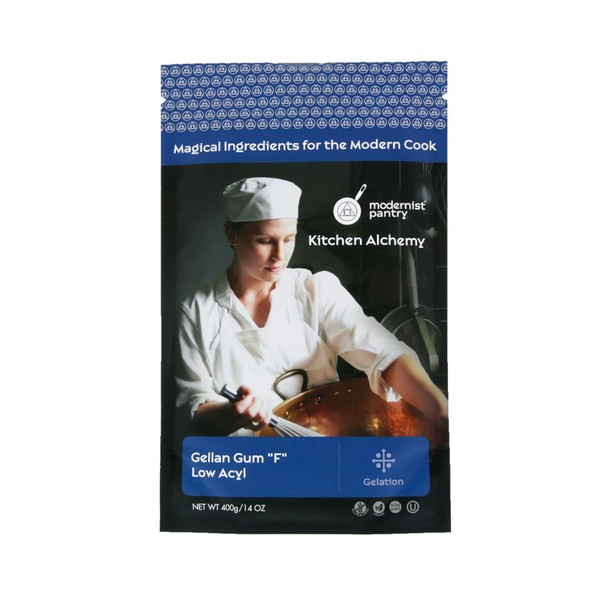 Pure Gellan Gum F - Low Acyl ⊘ Non-GMO ☮ Vegan ✡ OU Kosher Certified - 400g/14oz