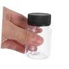 BUGUUYO 25pcs Plastic Sample Vials with Black Lids Wide Mouth