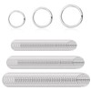 KLEHOPE Pack of 150 Key Ring Blanks Silver Key Ring