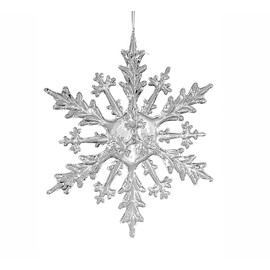 Kremers Schatzkiste Ice Crystal Hanging 30 cm Acrylic Snowflake Transparent Winter Decoration Window Decoration Christmas Decoration Crystal Look Christmas Winter Time