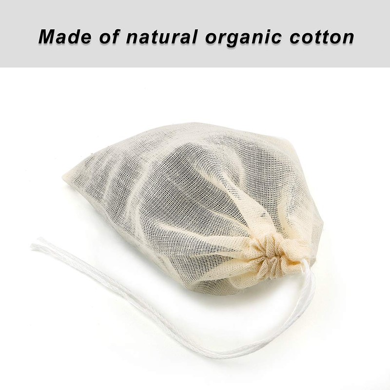 Tea Filter Bags, 50 Pack Housim Reusable Cotton Tea Bags