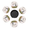 Pretty Paris Romantic Eiffel Tower Coasters for Drinks Round Leather