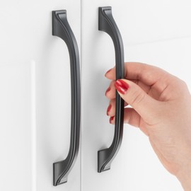 ASKANO 10 Pack 5 Inch Hole Centers Matte Black Cabinet Pulls Black Cabinet Handles Black Kitchen Hardware for Cabinets Drawer Dresser ZP2409 Cupboard Bedroom Closet Bathroom Vanity