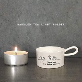 East of India Tea Light Holder Sentiments Friends (Thank You)