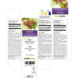 Naturalma Walnut (Juglans regia) Hull of The Fruit or Pericarp (Walnut Husk) and Leaf Alcohol-Free Tincture - 4 fl oz Liquid Extract in Drops - Herbal Supplement - Vegan