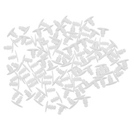 A ABSOPRO Universal 5mm Hole White Car Auto Fender Plastic Push Rivets Bumper Fastener Clips Retainers (Set of 100)