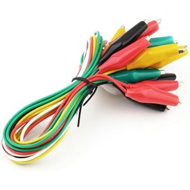 10 Pcs Alligator Clips Electrical with Wires, Preminum Crocodile Alligator Clips with Testing Probes Test Leads with Dual Ended Insulators Cable for Electric Circuit Connection, DIY School Experiments