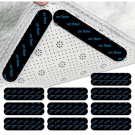 BRONZET® Pack Of 20 Rug Gripper | Reusable & Anti-Slip Rug Grippers For Laminate Floor and Wooden Floors, Multi-Purpose Washable Carpet Tape & Grippers For All Kinds Of Rugs & carpet (Pack Of 20)