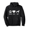 Peace, Love, German Shorthaired Pointer Pullover Hoodie