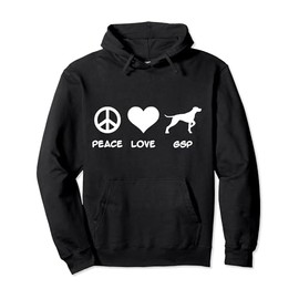 Peace, Love, German Shorthaired Pointer Pullover Hoodie