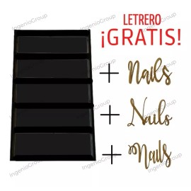 IngenioGroup Exhibidor Esmaltero Con Tapa Y Letrero De Nails Envio Gratis