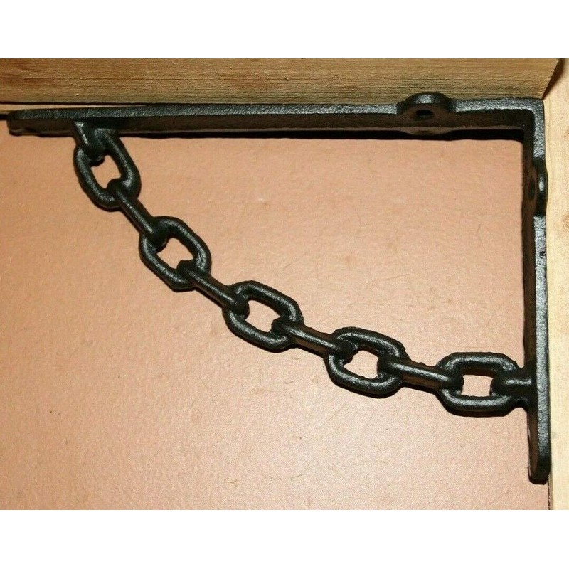 EZ Rider Mailbox Post Decor, Black Cast Iron Corner Brackets,