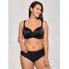 DELIMIRA Women's Seamless Balconette Bra Plus Size Full Coverage Underwire