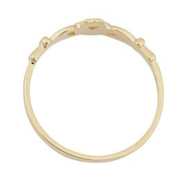 Kooljewelry 10k Yellow Gold High Polish Claddagh Ring (size 7)