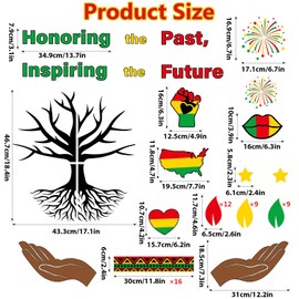 gisgfim Black History Month Tree Bulletin Board Set Decorations Black History Month Classroom Decor African American Inspirational Paper Cutouts for Wall Door Chalkboard Craft School Home Supplies
