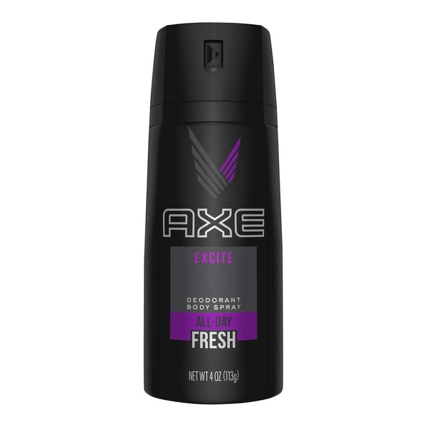 Axe Deodorant Bodyspray, Excite 4 oz (Pack of 8)