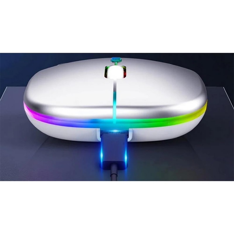 GADIRIA Wireless Optical Mouse 2.4GHz Bluetooth 5.0 Dual Mouse White