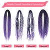 24 Inch Mixed 3 in 1 DE Dreadlock Extensions(Ombre Deep