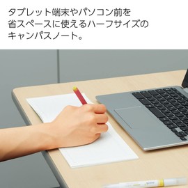 Kokuyo No-293ATX5SET Campus Notebook, Doted, A-Ruled, 0.3 inch (7 mm), Half Size, B6, 5 Pack