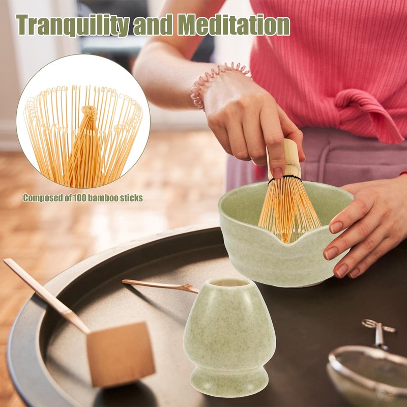 Matcha Whisk Set Matcha Whisk Holder Bamboo Matcha Whisk and