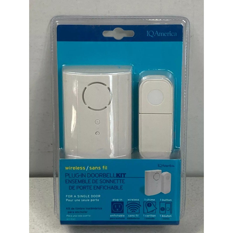 IQ America Plug In Wireless Doorbell Kit for a Single