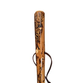 Walking Stick with "USA" Carved in Hiking Staff up to 60" tall (48")