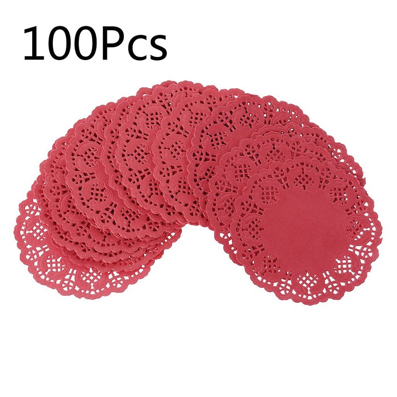 SUCHUANGUANG Colorful Lace Paper Mats Coasters Placemats Wedding Events Party