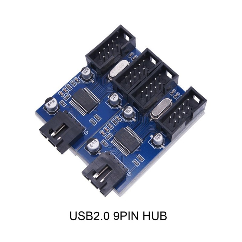 NFHK Motherboard 9pin USB 2.0 Header 1 to 2/4 Female