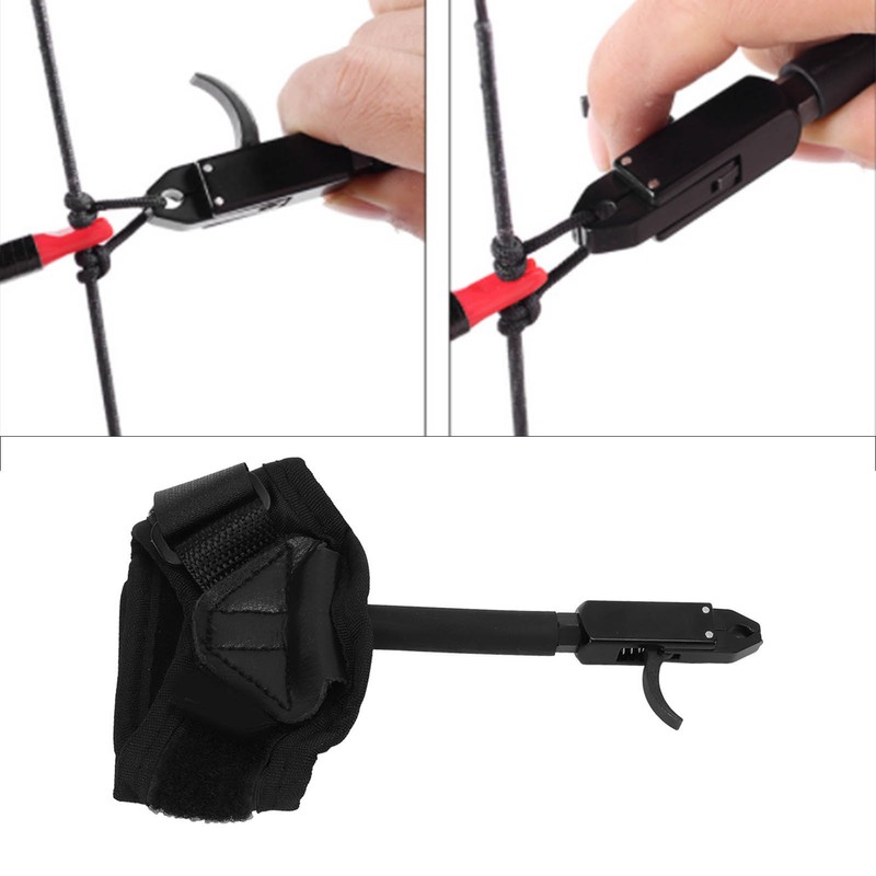 Archery Trigger Release Aids Wrist Strap Bow Trigger 360 Degree