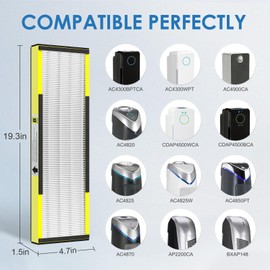 [ELOWOKE] 3-Pack 4825 HEPA Filter B Compatible with Gɜːrm-Guardian Air Purifier Filter Replacement for Model FLT4825 AC4825 AC4300 and more, 3X H13 HEPA Filters & 9X Actɪvated Carbon Pre-Filter