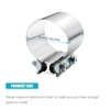 4.0 Inch Exhaust Clamp 4" Butt Joint Band Clamp Sleeve